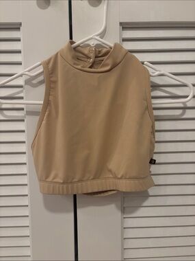 Mariia Nude Sleeveless Crop Top